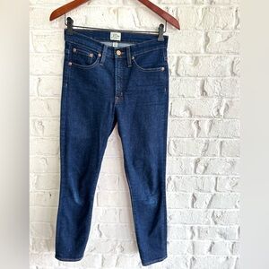J. Crew Petite 9" High-Rise Toothpick Jeans in Dark Wash